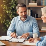 Cozy consultation scene with CPA and client discussing IRS audit support