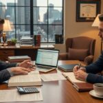 Professional consultation on IRS audit representation in a cozy office setting