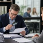 CPA examining supporting records with a Utah nonprofit director