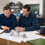 Business owner and CPA reviewing prototype costs for an R&D tax credit