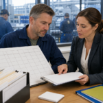Utah employer and payroll adviser checking employee classifications and time records