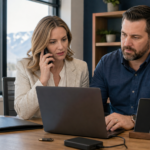 Utah business owner verifying a financial request with secure accounting controls