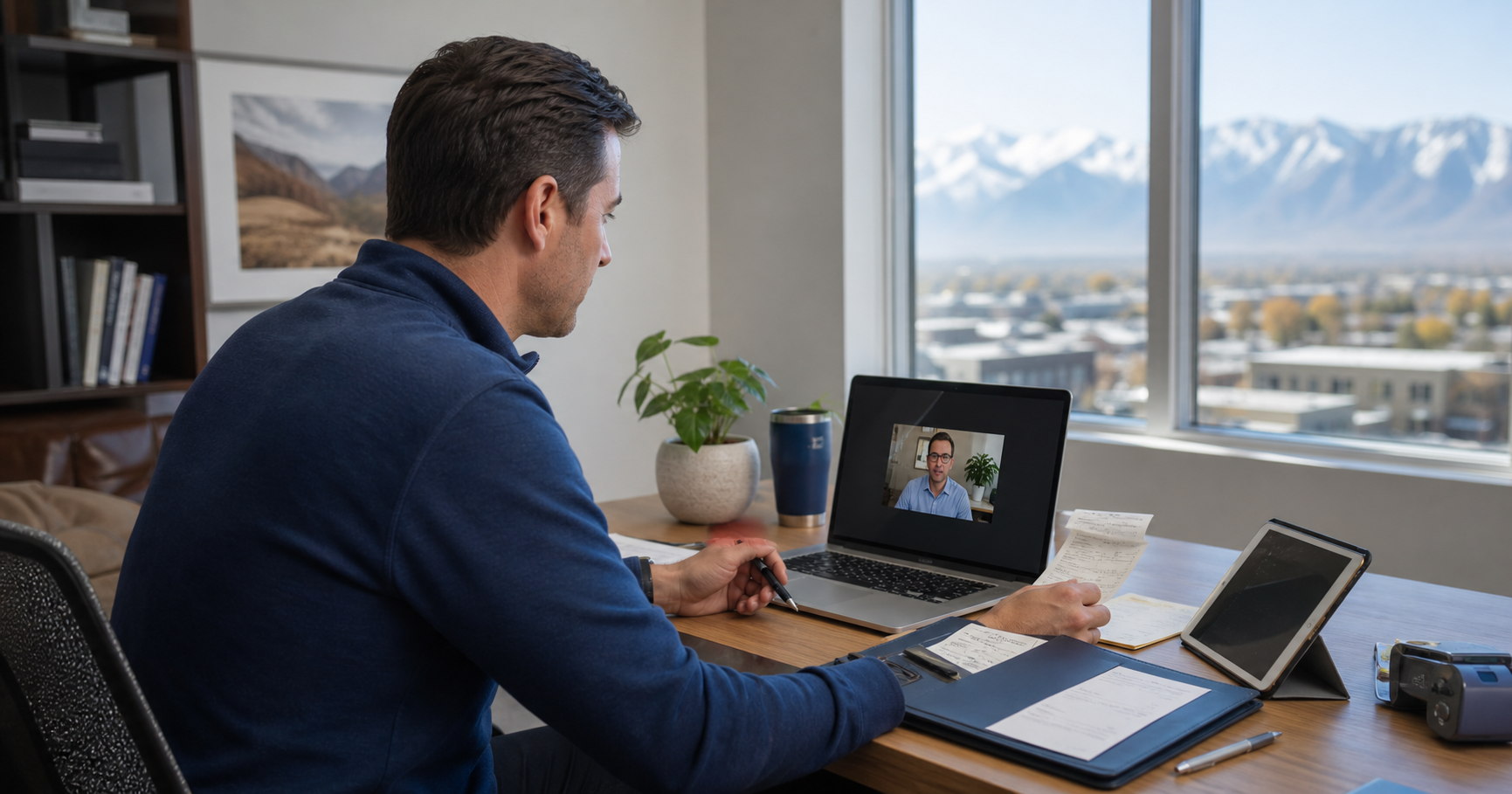 Utah small-business owner collaborating remotely with a CPA through cloud accounting