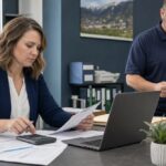 Utah employer and payroll professional reconciling payroll records