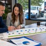 Business owner and CPA forecasting the timing of cash inflows and outflows