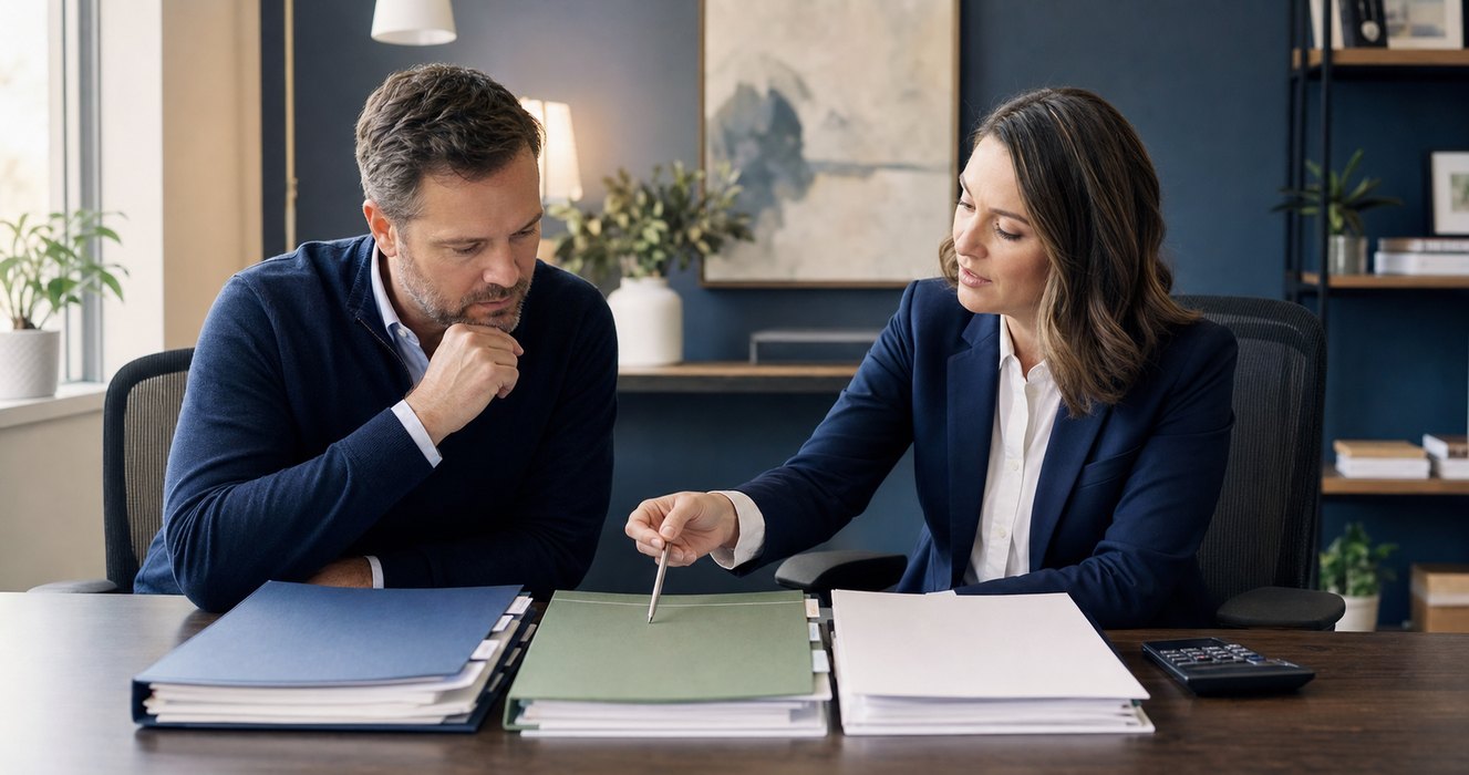 Business owner and CPA comparing self-employment tax planning strategies
